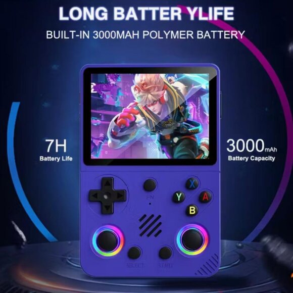 NEW-2025 Retro Handheld Game Console, 30+ Emulator 20,000 + VIDEO GAMES -PURPLE - Picture 8 of 8